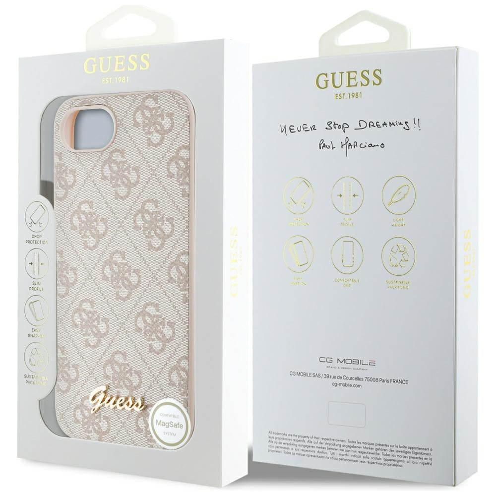 Guess - Hardcase 4G Script Logo (GUHMPSE4HG4SHP) - iPhone 16e / iPhone 17e - Pink