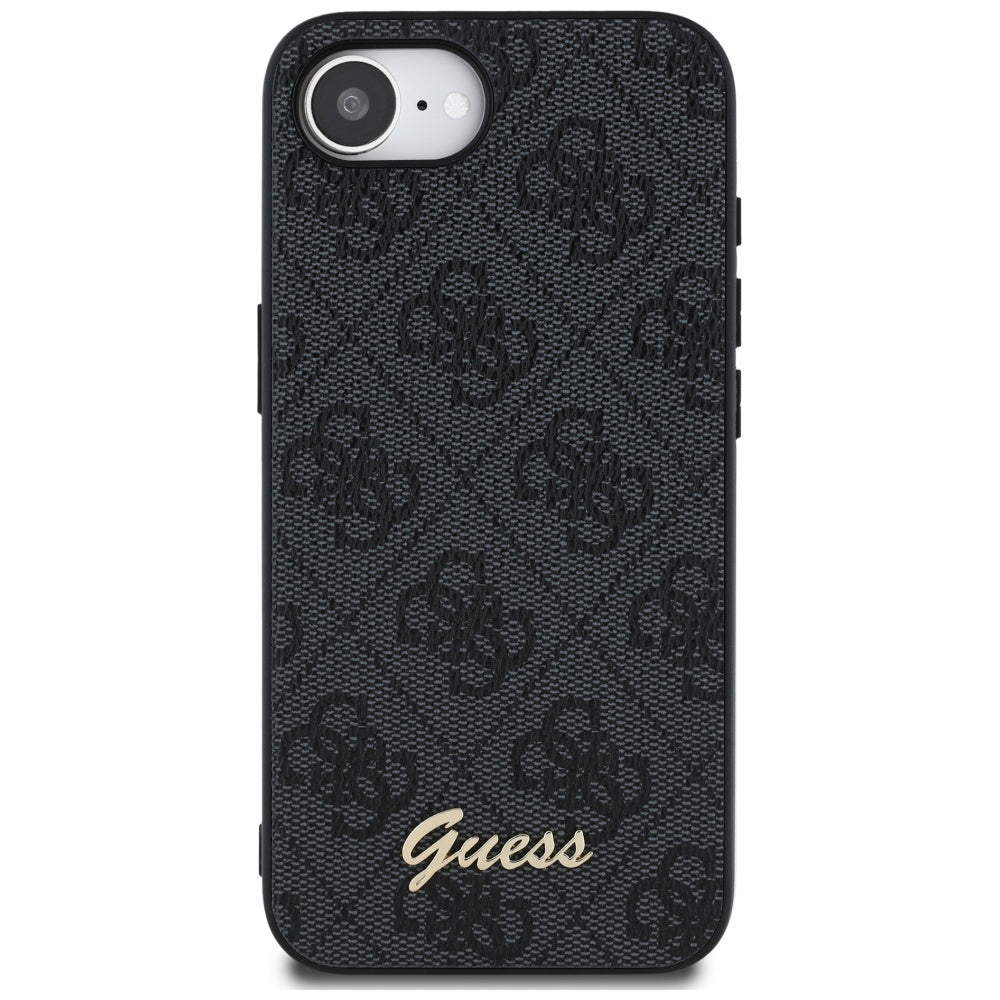 Husa pentru iPhone 16e / iPhone 17e - Guess Hardcase 4G Script Logo (GUHMPSE4HG4SHK) - Black