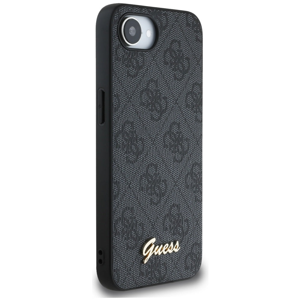 Husa pentru iPhone 16e / iPhone 17e - Guess Hardcase 4G Script Logo (GUHMPSE4HG4SHK) - Black