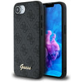Husa pentru iPhone 16e / iPhone 17e - Guess Hardcase 4G Script Logo (GUHMPSE4HG4SHK) - Black