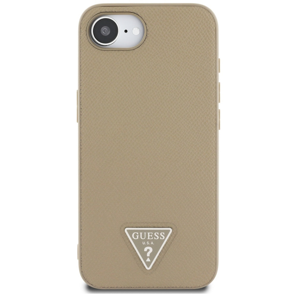Guess - Grained PU Triangle Logo MagSafe (GUHMPSE4PGTSPSW) - iPhone 16e / iPhone 17e - Brown