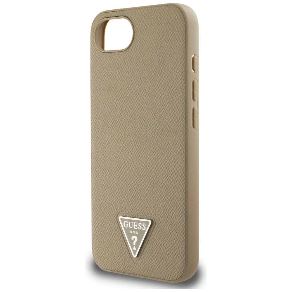 Guess - Grained PU Triangle Logo MagSafe (GUHMPSE4PGTSPSW) - iPhone 16e / iPhone 17e - Brown
