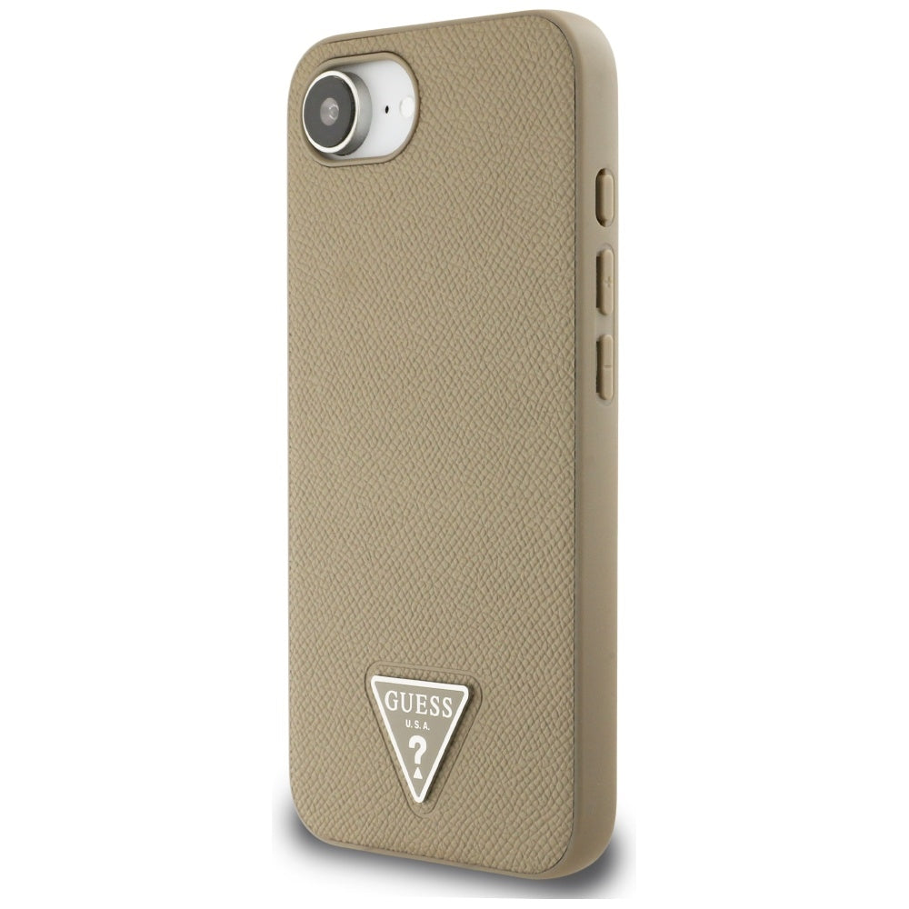 Guess - Grained PU Triangle Logo MagSafe (GUHMPSE4PGTSPSW) - iPhone 16e / iPhone 17e - Brown
