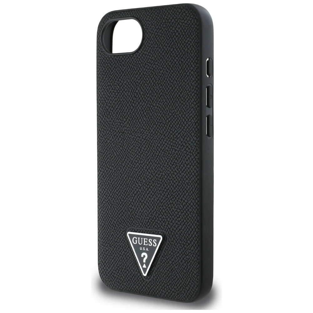 Guess - Grained PU Triangle Logo MagSafe (GUHMPSE4PGTSPSK) - iPhone 16e / iPhone 17e - Black