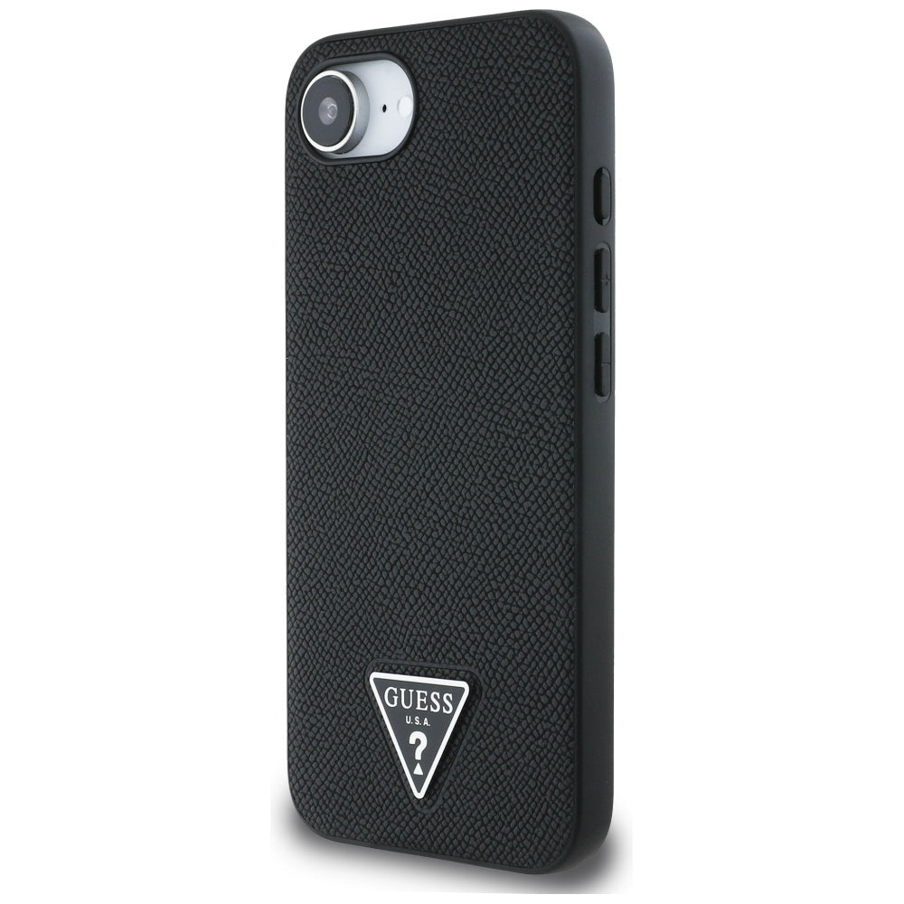Guess - Grained PU Triangle Logo MagSafe (GUHMPSE4PGTSPSK) - iPhone 16e / iPhone 17e - Black