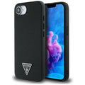 Guess - Grained PU Triangle Logo MagSafe (GUHMPSE4PGTSPSK) - iPhone 16e / iPhone 17e - Black