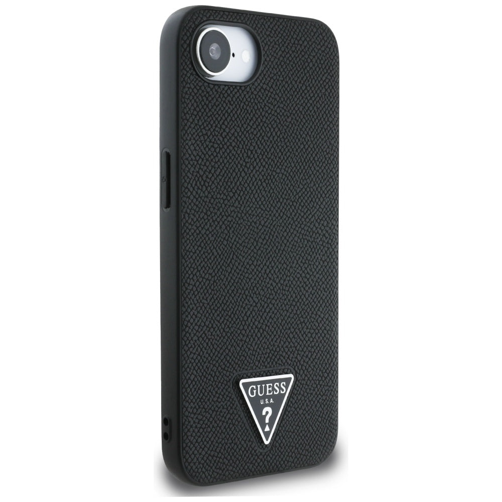 Guess - Grained PU Triangle Logo MagSafe (GUHMPSE4PGTSPSK) - iPhone 16e / iPhone 17e - Black
