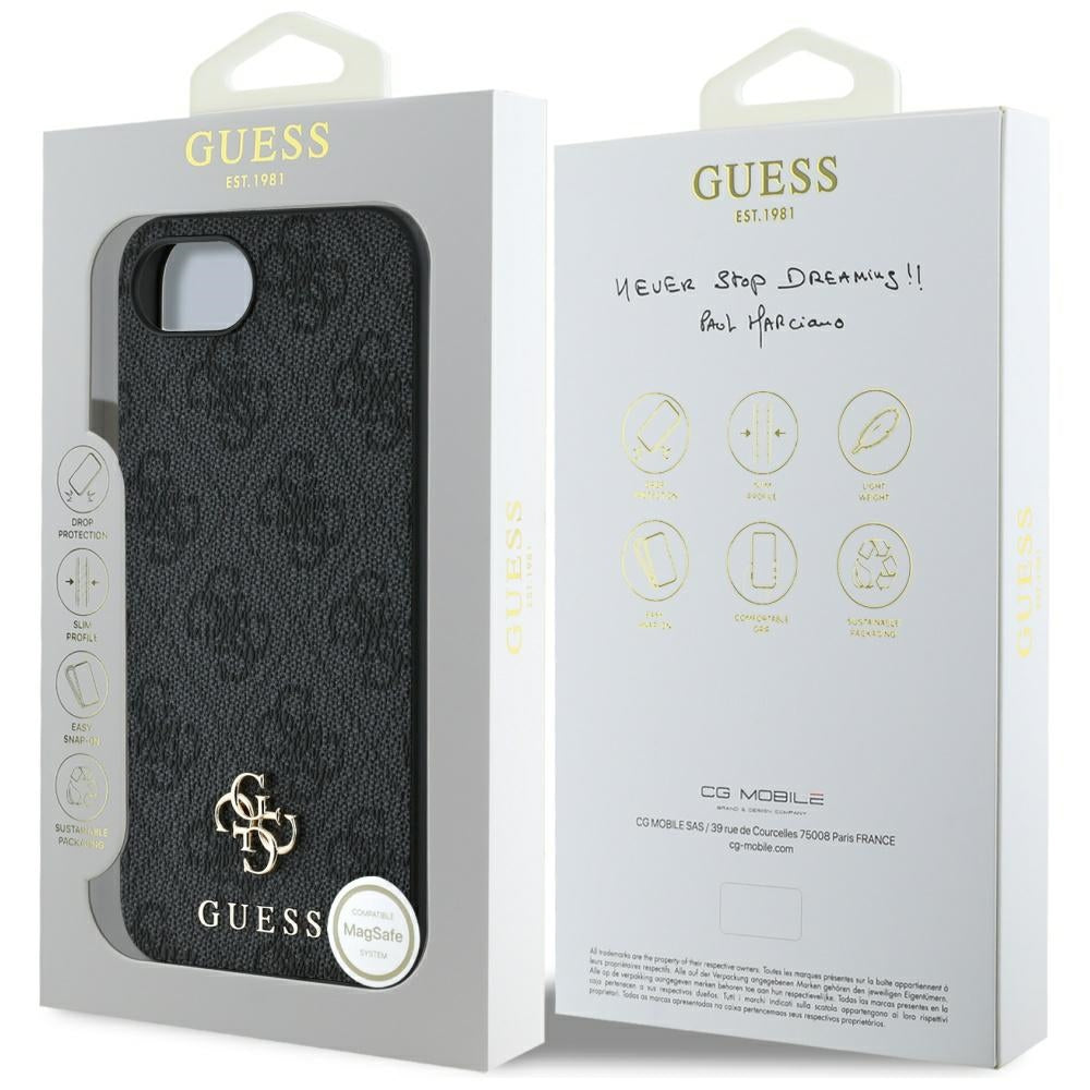 Guess - Hardcase 4G Classic MagSafe (GUHMPSE4P4SM4MK) - iPhone 16e / iPhone 17e - Black