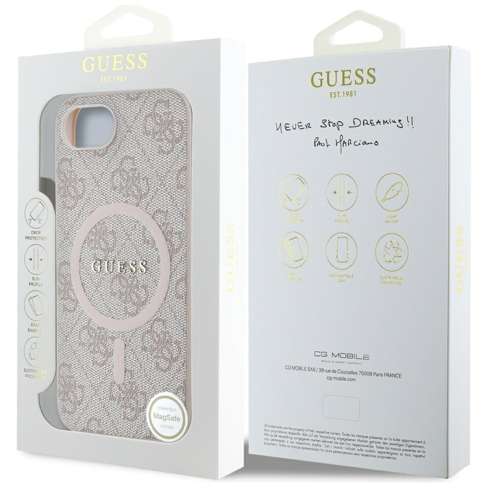 Guess - 4G Ring Classic Logo MagSafe (GUHMPSE4G4GFRP) - iPhone 16e / iPhone 17e - Pink