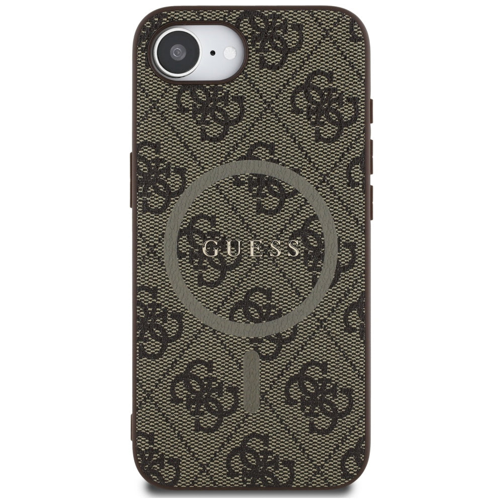 Guess - 4G Ring Classic Logo MagSafe (GUHMPSE4G4GFRW) - iPhone 16e / iPhone 17e - Brown