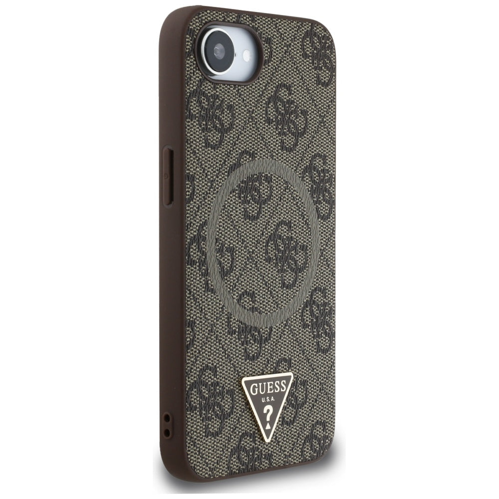 Guess - 4G Ring Triangle Logo MagSafe (GUHMPSE4P4TDPW) - iPhone 16e / iPhone 17e - Brown