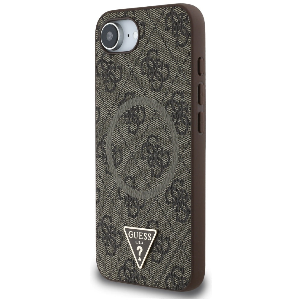 Guess - 4G Ring Triangle Logo MagSafe (GUHMPSE4P4TDPW) - iPhone 16e / iPhone 17e - Brown