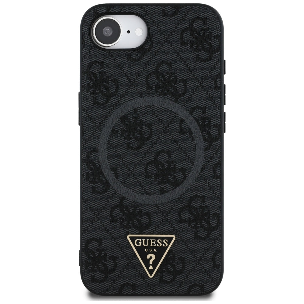 Guess - 4G Ring Triangle Logo MagSafe (GUHMPSE4P4TDPK) - iPhone 16e / iPhone 17e - Black