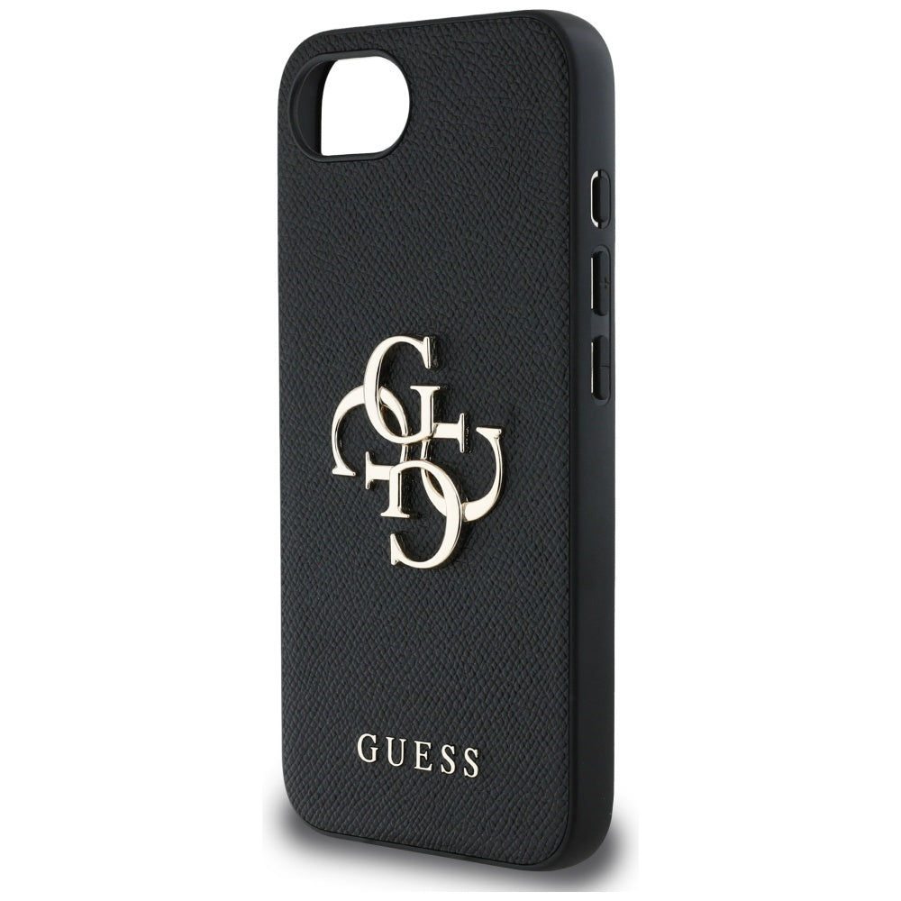 Husa pentru iPhone 16e / iPhone 17e - Guess Hardcase 4G Grained Big and Classic Logo (GUHCPSE4PGT4MBK) - Black