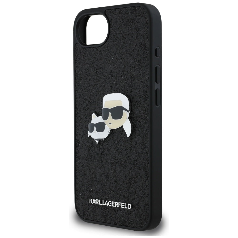 Karl Lagerfeld - Hardcase Glitter Fixed (KLHCPSE4PFGKCPK) - iPhone 16e / iPhone 17e - Karl&Choupette Head
