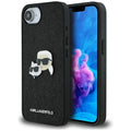 Karl Lagerfeld - Hardcase Glitter Fixed (KLHCPSE4PFGKCPK) - iPhone 16e / iPhone 17e - Karl&Choupette Head
