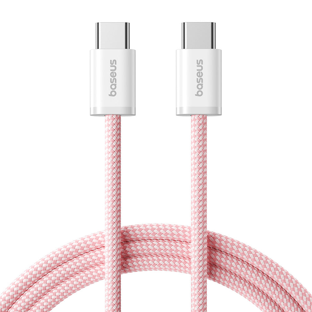 Baseus - Data Cable Dynamic 4 Series (P10381400411-00) - Type-C, Fast Charge, 100W, 480Mbps, Smart Chip, 1m - Pink