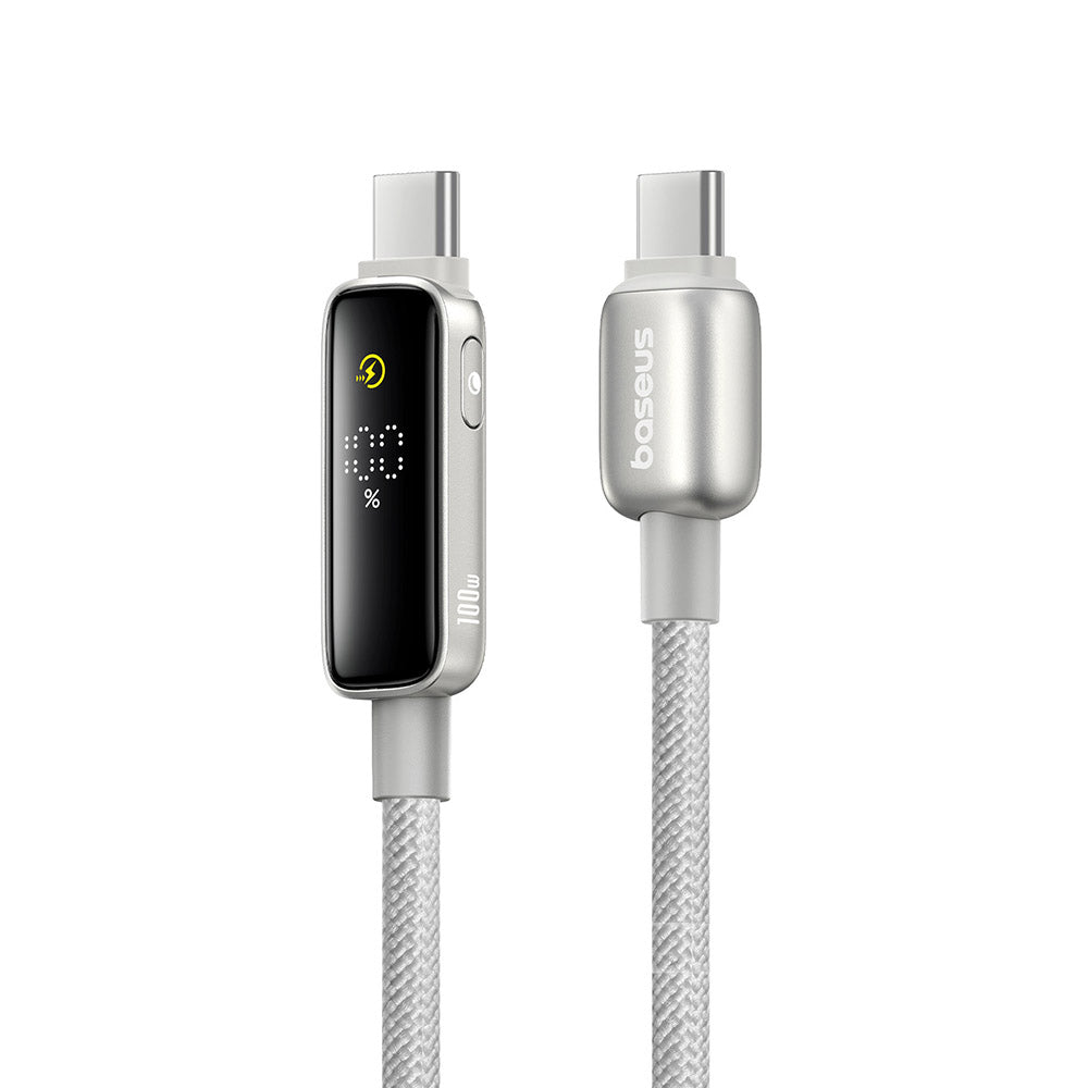 Baseus - Data Cable Vipow (P10381802851-00) - Type-C, Fast Charging, Display, Sleep Mode, 100W, 1m - Galaxy Natural Tita