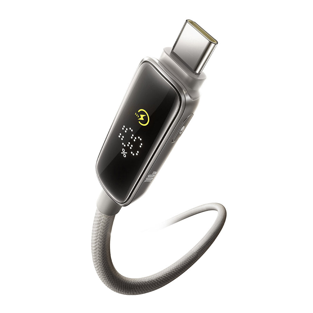 Baseus - Data Cable Vipow (P10381802851-01) - Type-C, Fast Charging, Display, Sleep Mode, 100W, 2m - Galaxy Natural Tita