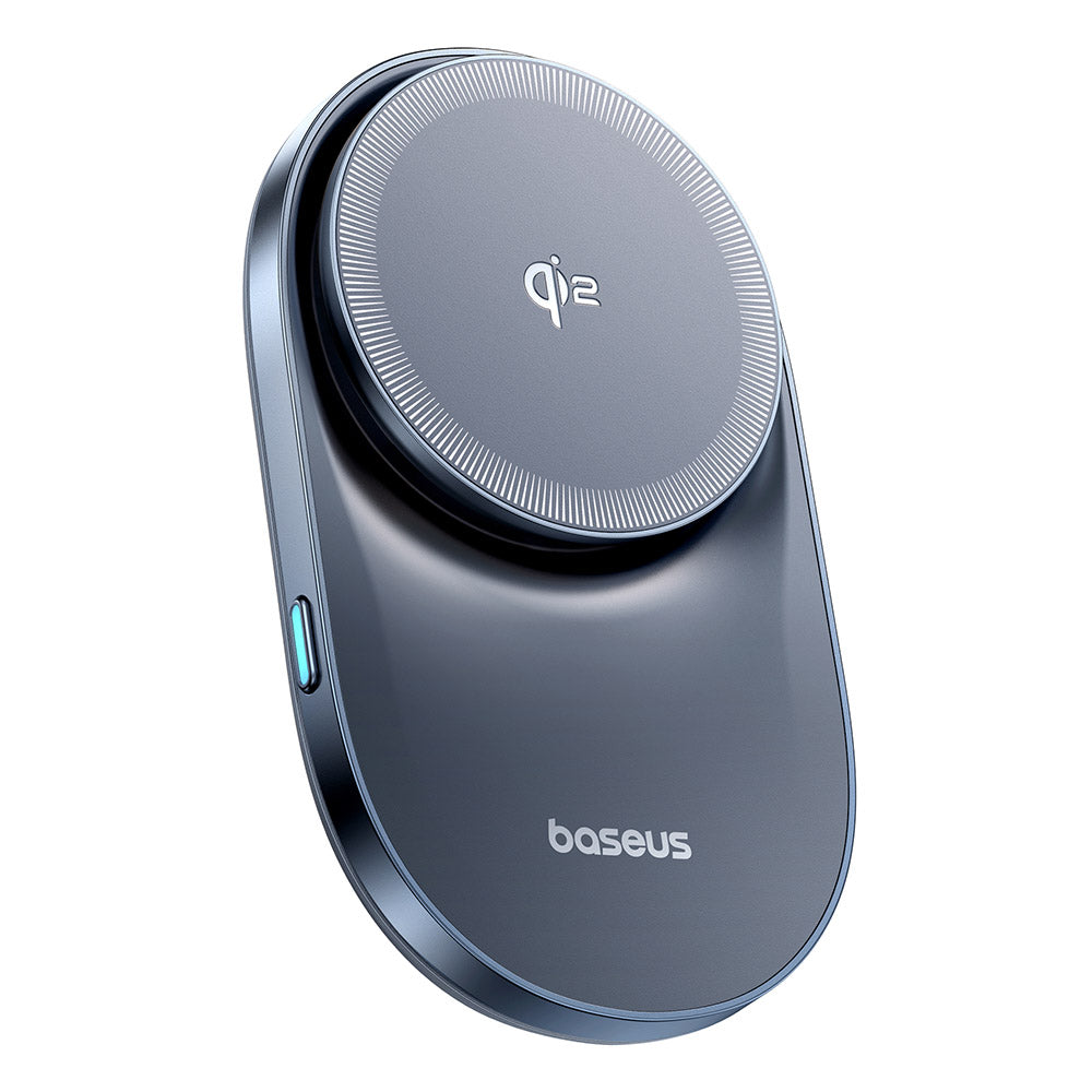 Baseus - Wireless Car Holder PrimeTrip VC1 Pro (C40169009123-00) - for Air Vent, Type-C, 15W, Qi2, with Cooling Fan - Bl