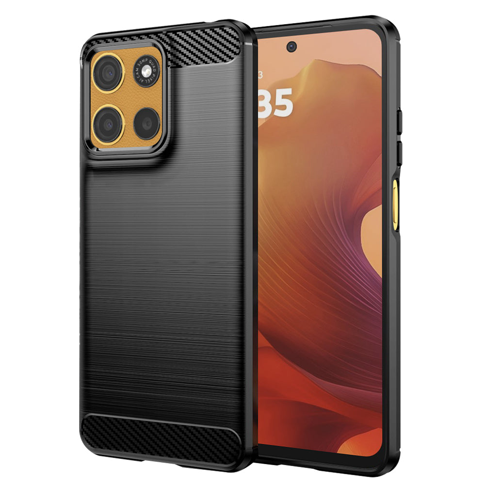 Techsuit - Carbon Silicone - Motorola Moto G15 / G15 Power / G17 / G17 Power - Black