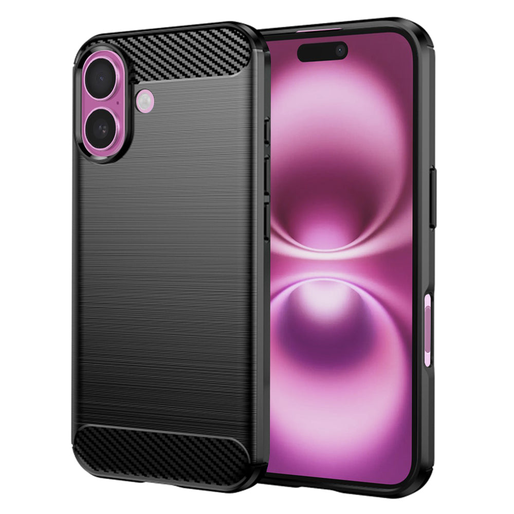 Techsuit - Carbon Silicone - iPhone 16 Plus - Black