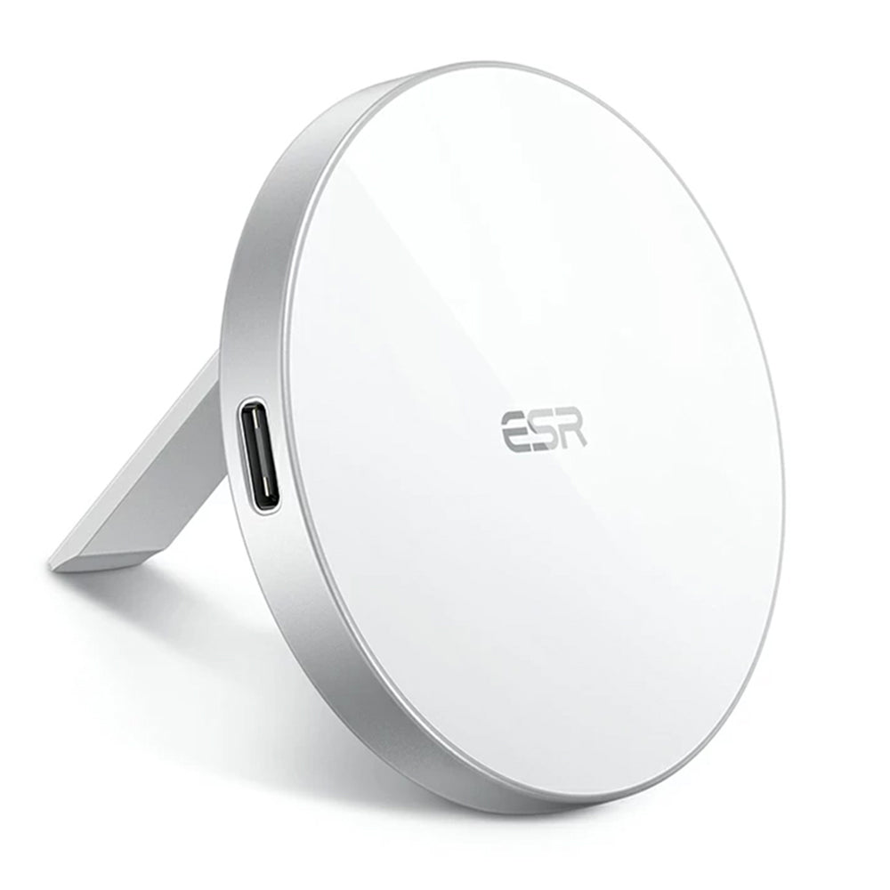 ESR - Wireless Charger HaloLock - MagSafe Compatible, with Kickstand - White