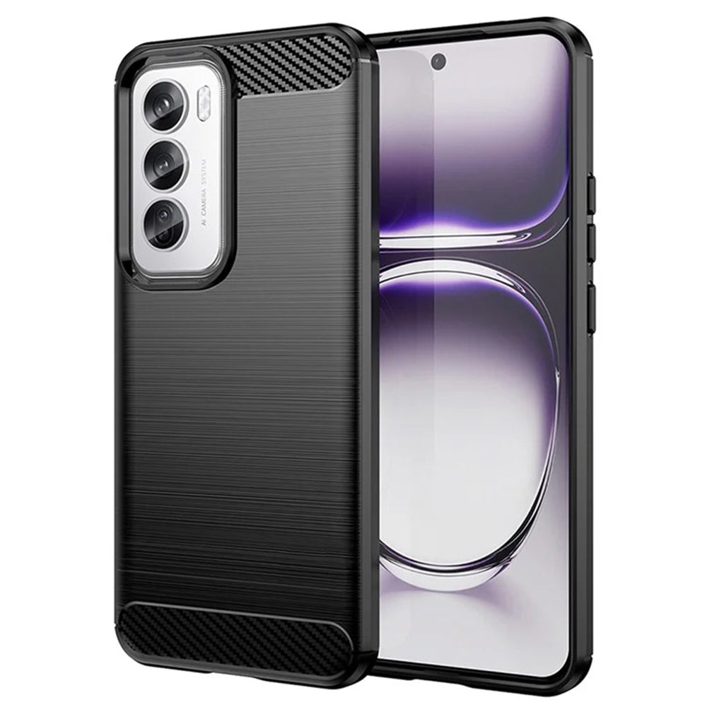 Techsuit - Carbon Silicone - Oppo Reno12 - Black
