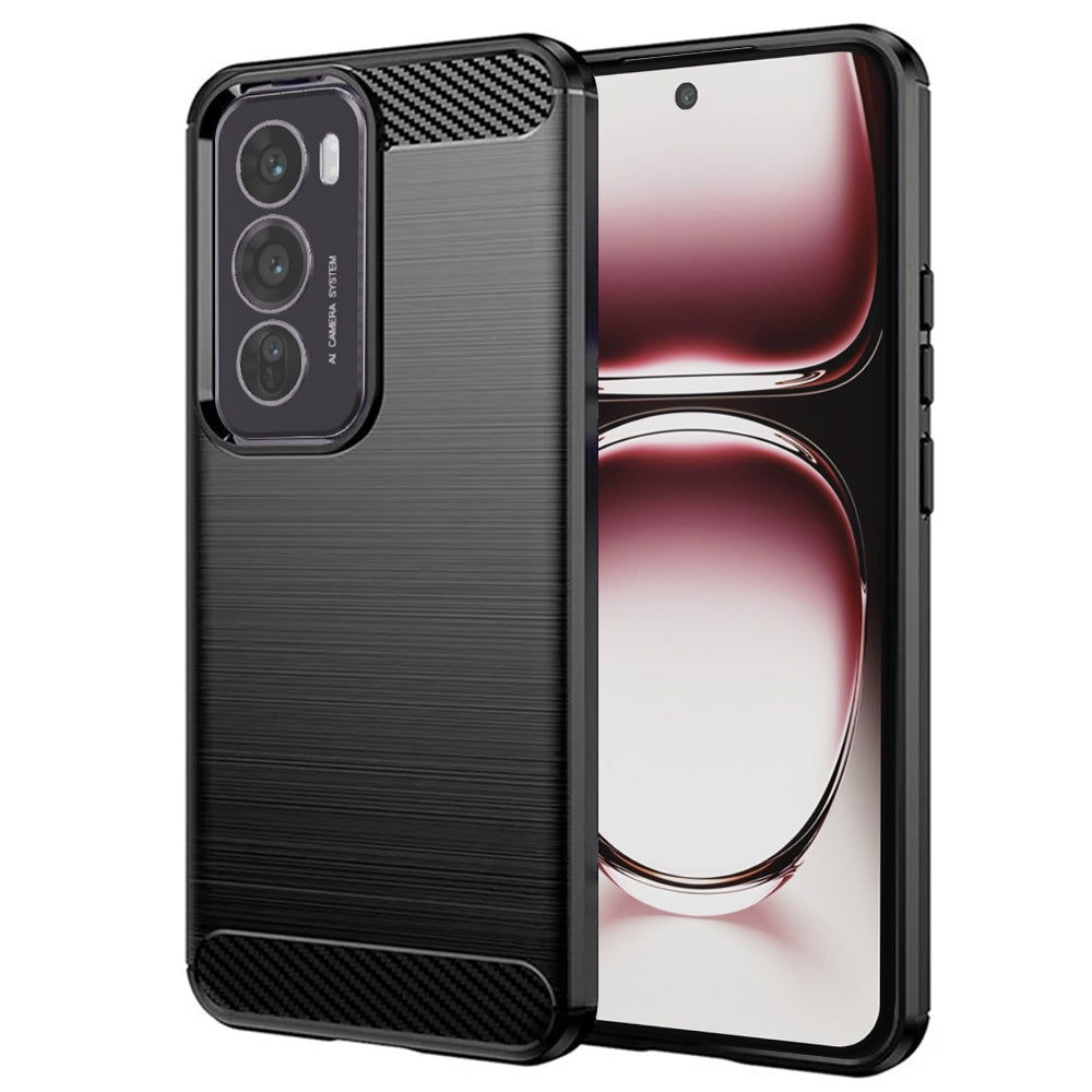 TechSuit Husa de protectie Techsuit Carbon Silicone compatibil cu Oppo Reno12 Pro, Negru