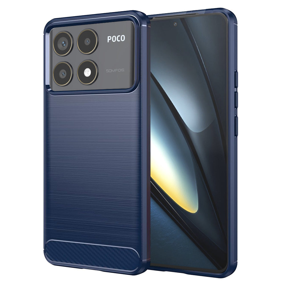 Techsuit - Carbon Silicone - Xiaomi Poco F6 Pro - Blue