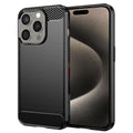 Techsuit - Carbon Silicone - iPhone 15 Pro Max - Black