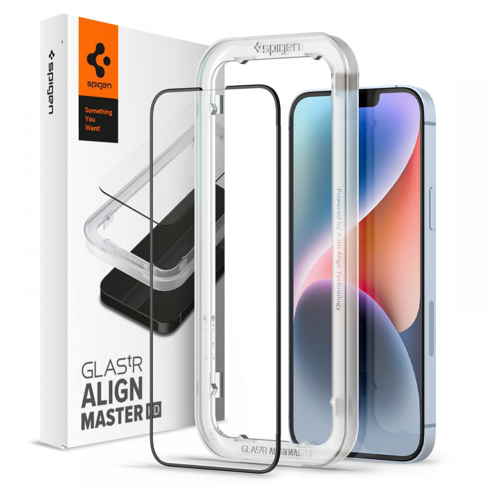 Spigen Folie de protectie Spigen Glas.tR Align Master (AGL03725) compatibil cu iPhone 13 / iPhone 13 Pro / iPhone 14 / i