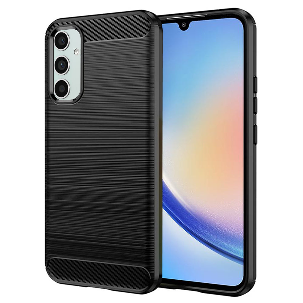 TechSuit Husa de protectie Techsuit Carbon Silicone compatibil cu Samsung Galaxy A34 5G, Negru
