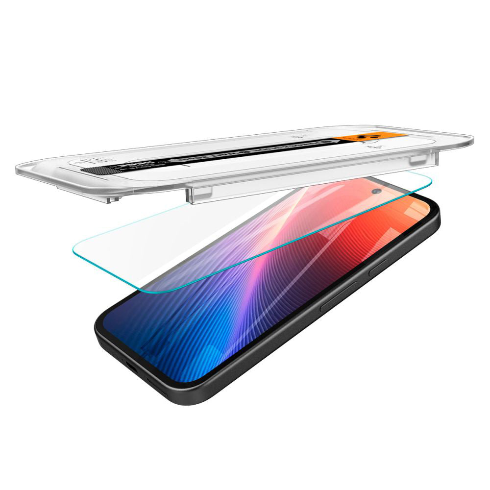 Spigen - (2 pack) Glas.tR EZ-FIT (AGL08938) - Google Pixel 9a - Clear