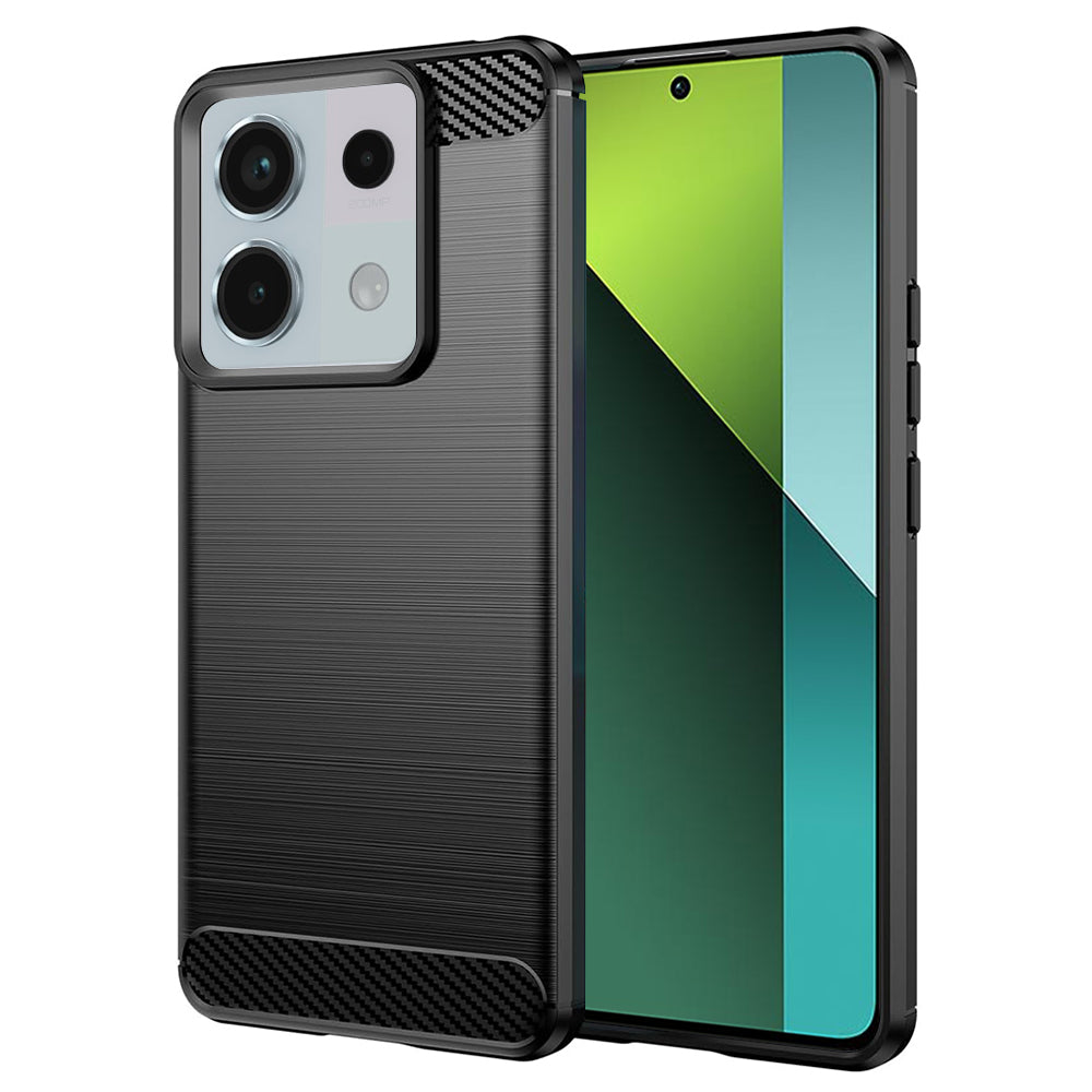 Husa de protectie Techsuit Carbon Silicone compatibil cu Xiaomi Redmi Note 13 Pro 5G / Xiaomi Poco X6, Negru