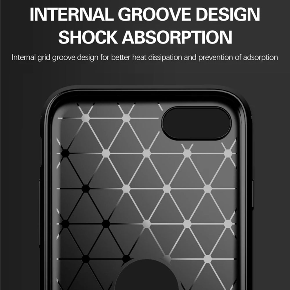 TechSuit - Carbon Silicone - iPhone SE 2, SE 2020 / iPhone SE 3, SE 2022 - Black