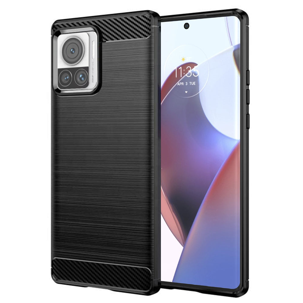 Techsuit - Carbon Silicone - Motorola Edge 30 Ultra - Black