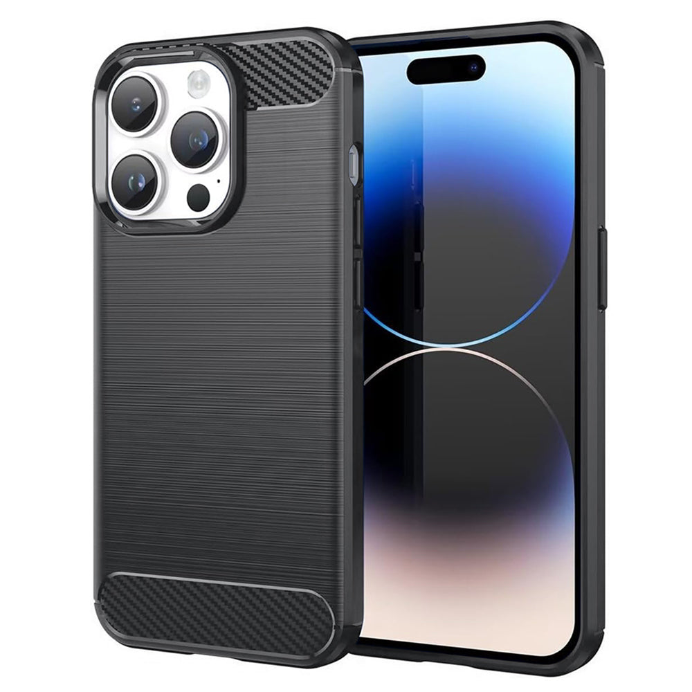 Techsuit - Carbon Silicone - iPhone 14 Pro - Black