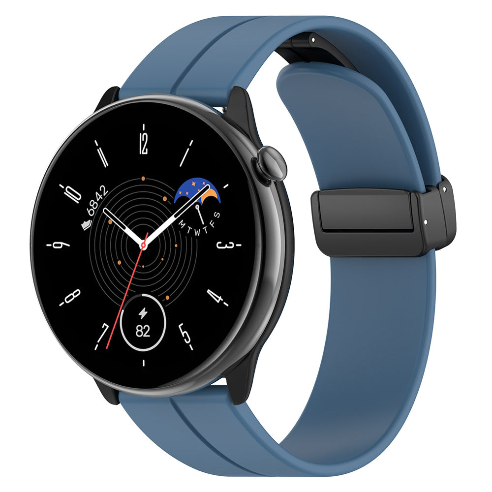 Techsuit - Watchband 18mm (W011) - Huawei Watch GT 4 (41mm)/W1/Honor Watch S1/Garmin Venu 2S/Vivoactive 4S - Blue