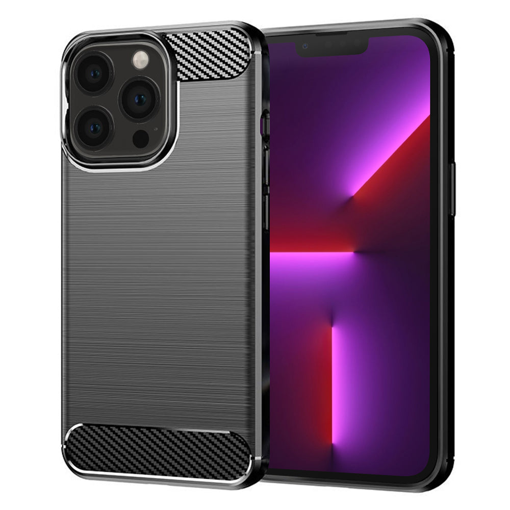 Techsuit - Carbon Silicone - iPhone 13 Pro - Black