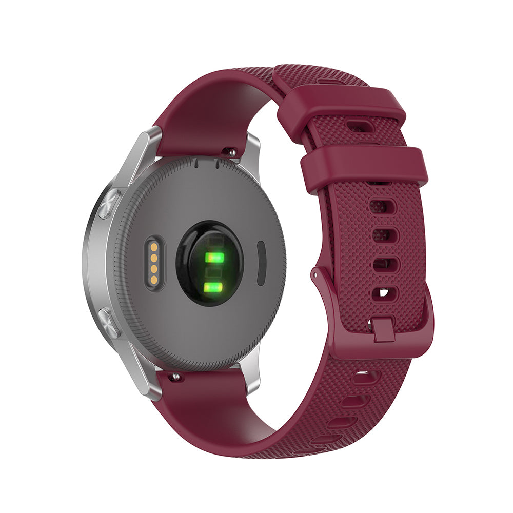Techsuit - Watchband 18mm (W006) - Huawei Watch GT 4 (41mm)/W1/Honor Watch S1/Garmin Venu 2S/Vivoactive 4S - Burgundy