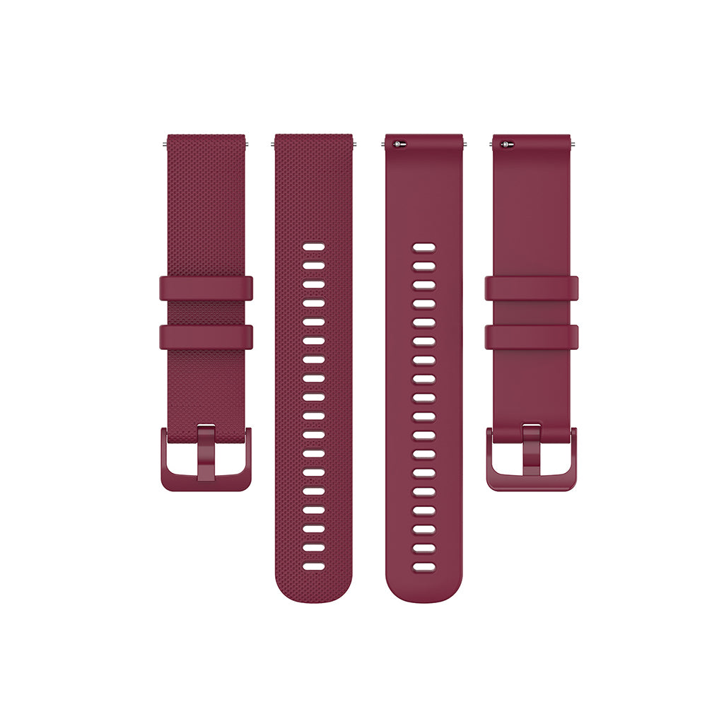 Techsuit - Watchband 18mm (W006) - Huawei Watch GT 4 (41mm)/W1/Honor Watch S1/Garmin Venu 2S/Vivoactive 4S - Burgundy