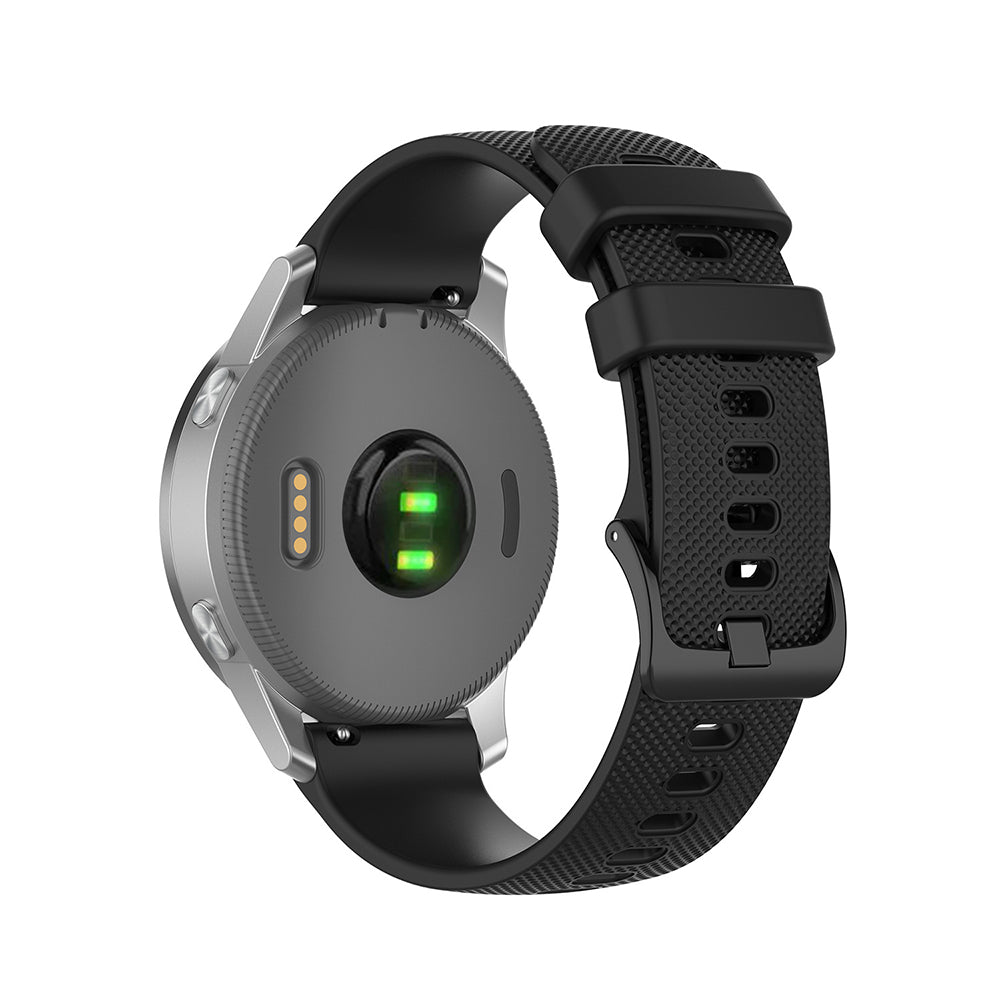 Techsuit - Watchband 18mm (W006) - Huawei Watch GT 4 (41mm)/W1/Honor Watch S1/Garmin Venu 2S/Vivoactive 4S - Black