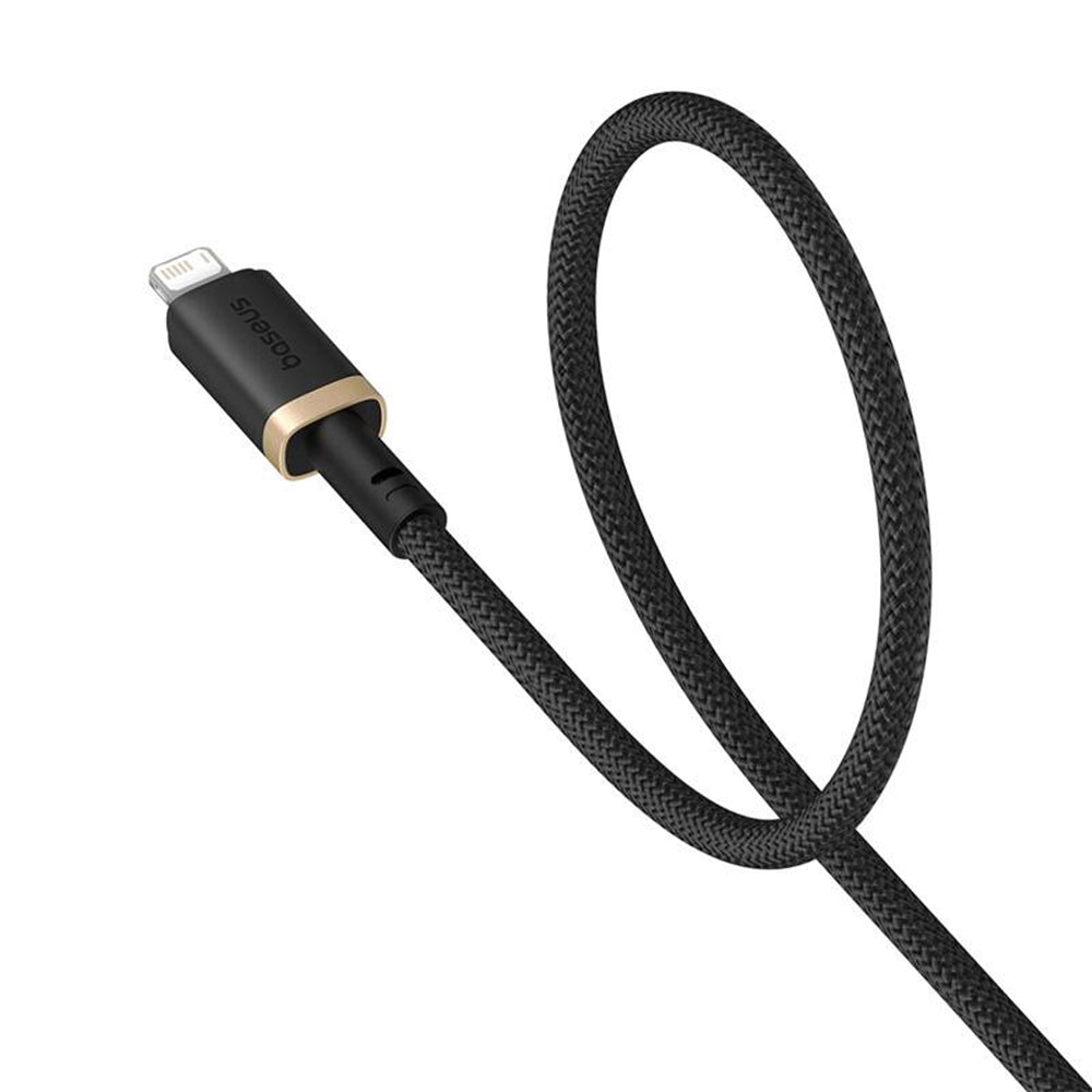 Baseus - Data Cable Dura Series (P10377801U01-02) - USB to Lightning, Fast Charging, 480Mbps, 2.4A, Nylon, 2m - Gold / B