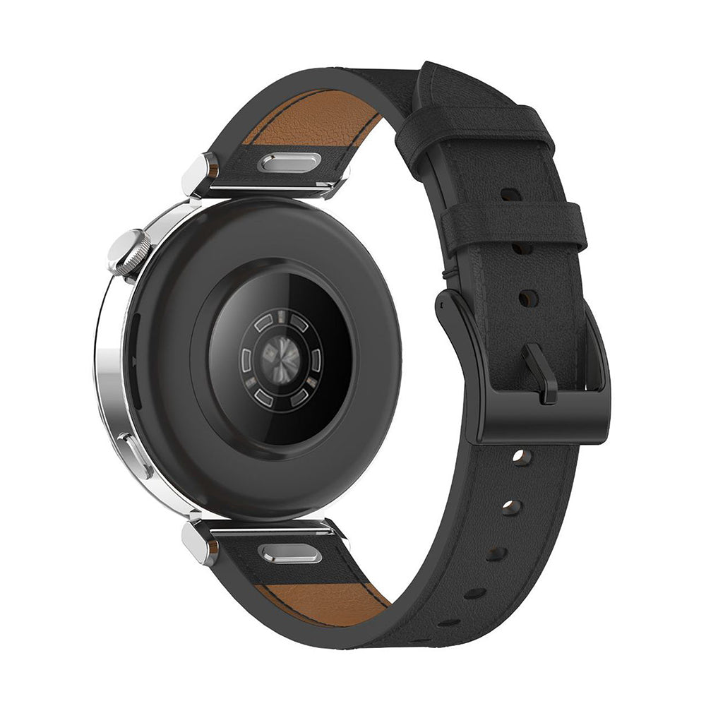 Techsuit - Watchband 18mm (W073) - Huawei Watch GT 4 (41mm)/W1/Honor Watch S1/Garmin Venu 2S/Vivoactive 4S - Black