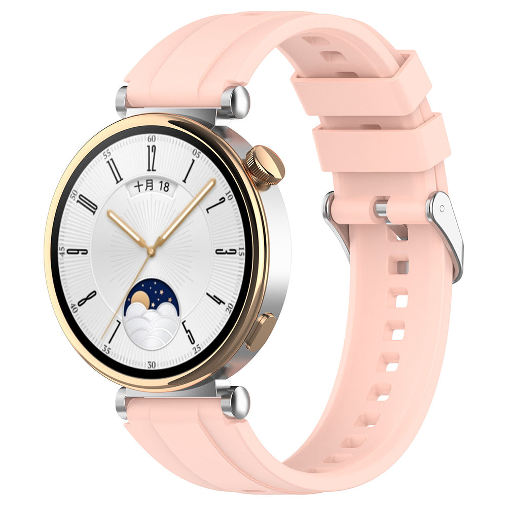 Techsuit - Watchband 18mm (W075) - Huawei Watch GT 4 (41mm)/W1/Honor Watch S1/Garmin Venu 2S/Vivoactive 4S - Pink