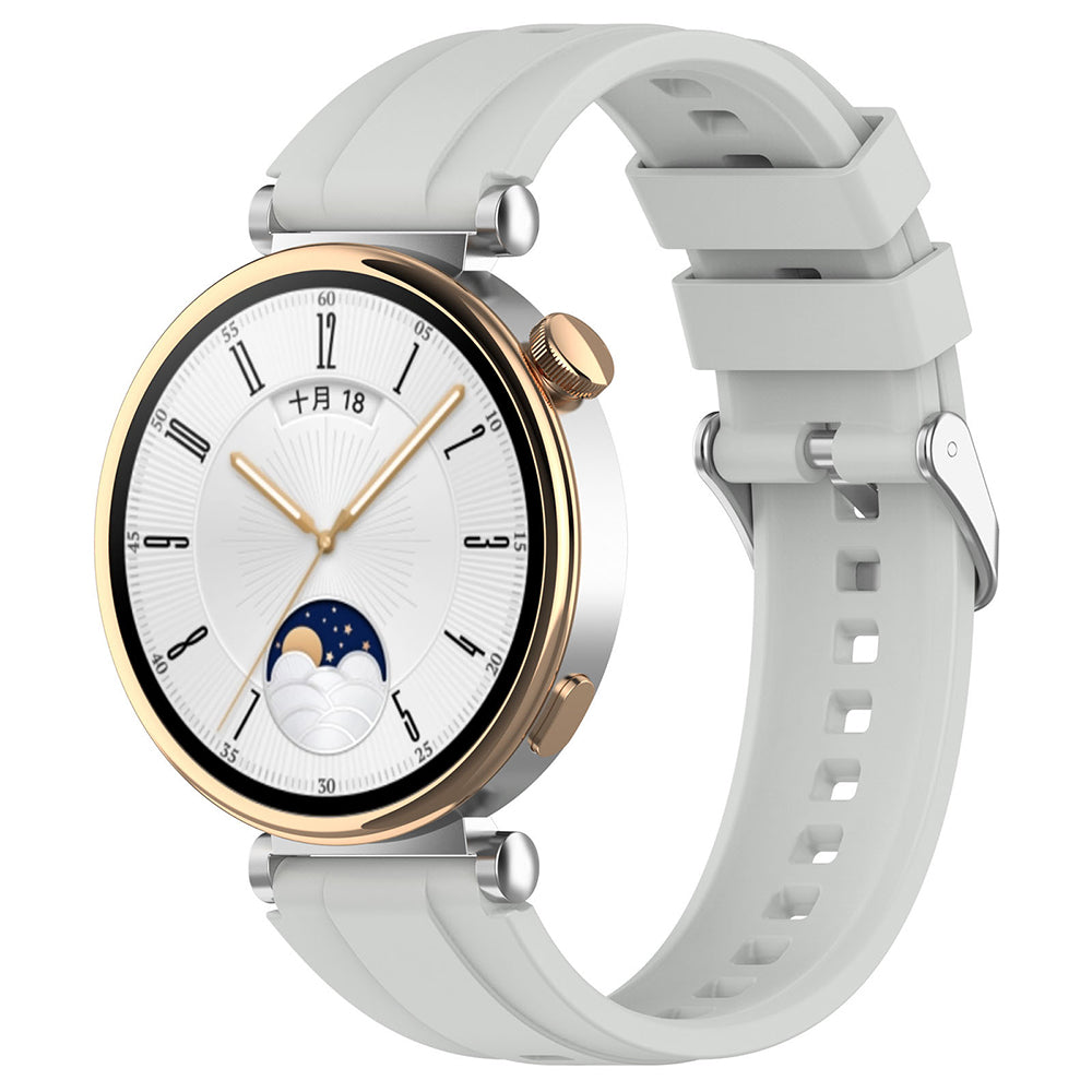Techsuit - Watchband 18mm (W075) - Huawei Watch GT 4 (41mm)/W1/Honor Watch S1/Garmin Venu 2S/Vivoactive 4S - Grey