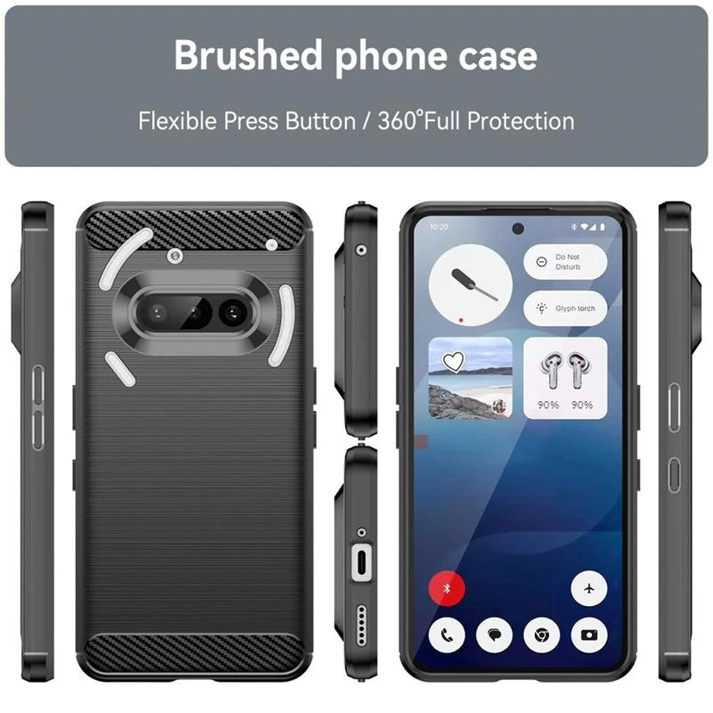 Techsuit - Carbon Silicone - Nothing Phone (3a) - Black