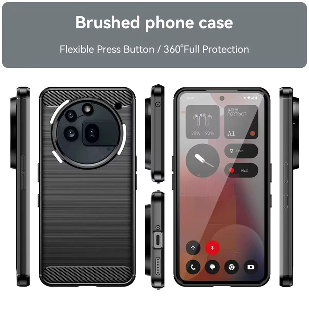 Techsuit - Carbon Silicone - Nothing Phone (3a) Pro - Black