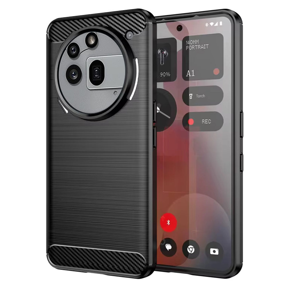 Techsuit - Carbon Silicone - Nothing Phone (3a) Pro - Black
